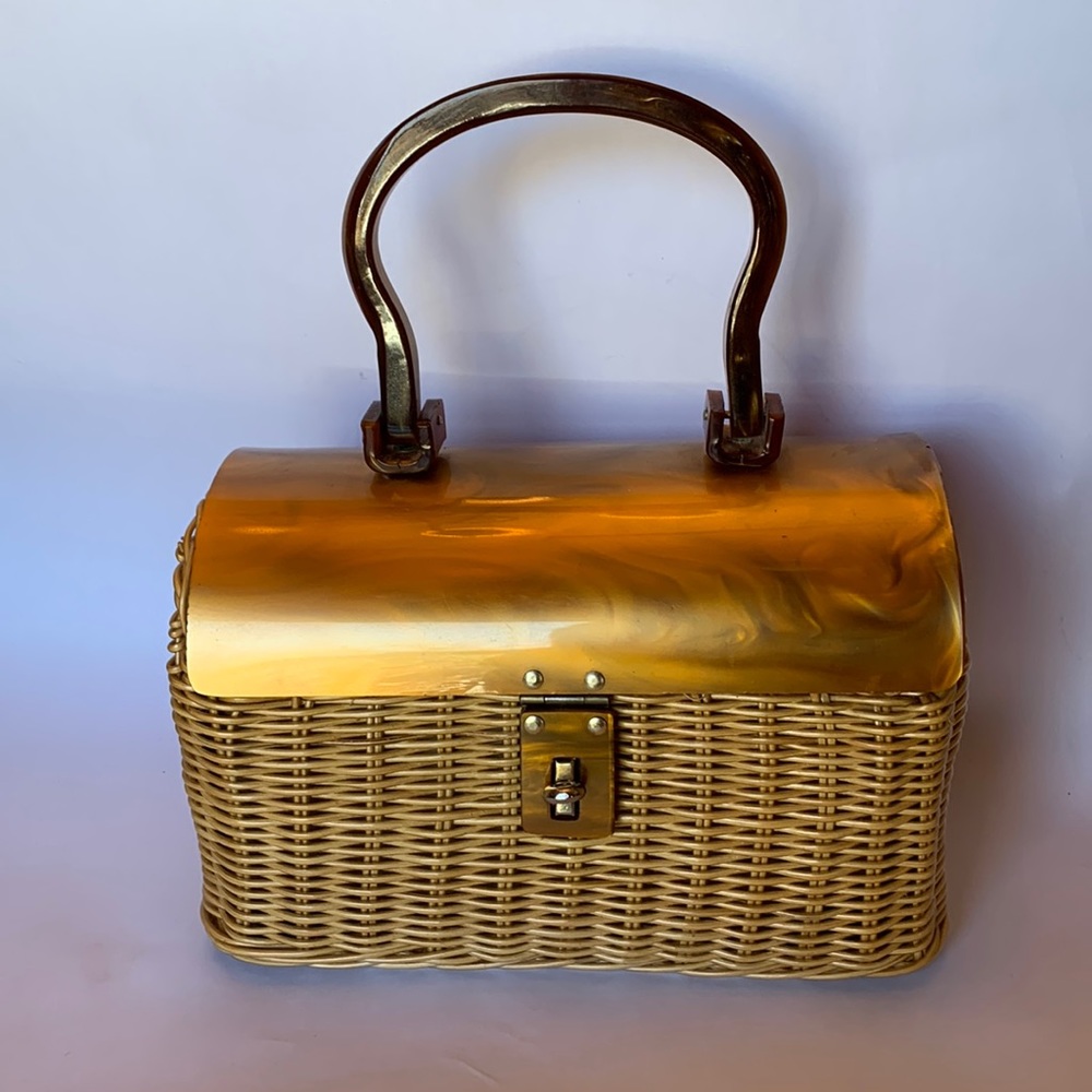 Vintage Wicker Handbag Marcus Brothers